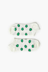 Frog Print Ankle Socks