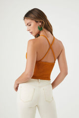 Sweater-Knit Cropped Cami