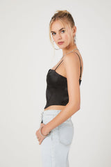 Satin Corset Cropped Cami