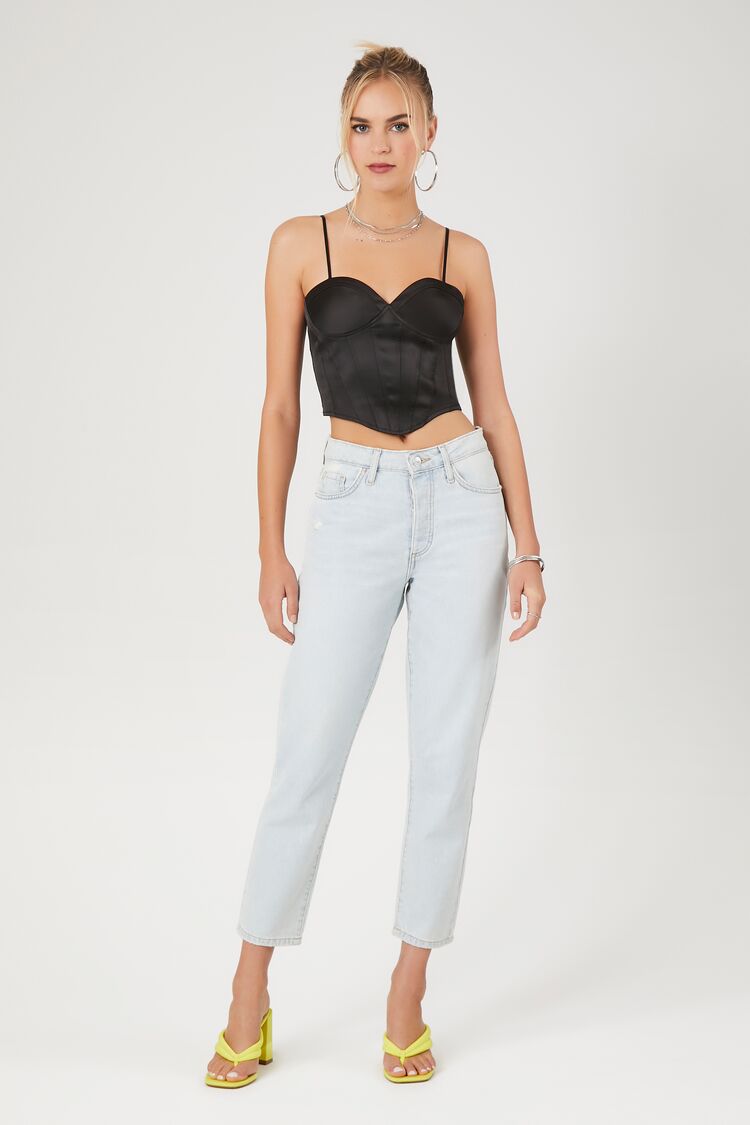 Satin Corset Cropped Cami