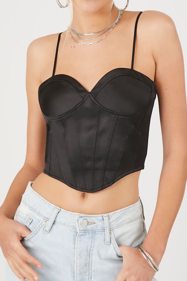 Satin Corset Cropped Cami