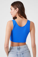 Seamless Twist-Front Crop Top