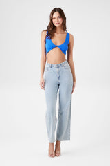 Seamless Twist-Front Crop Top