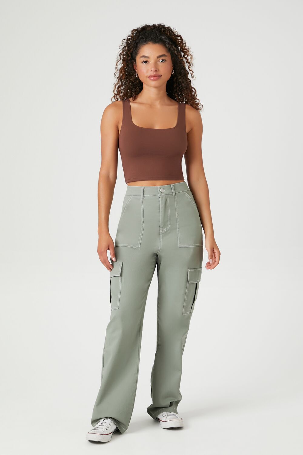 Cotton Cropped Tank Top