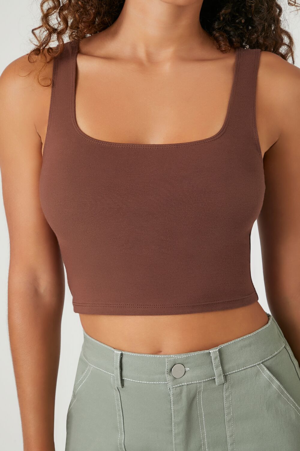Cotton Cropped Tank Top