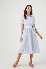 Striped Midi Shirt Dress