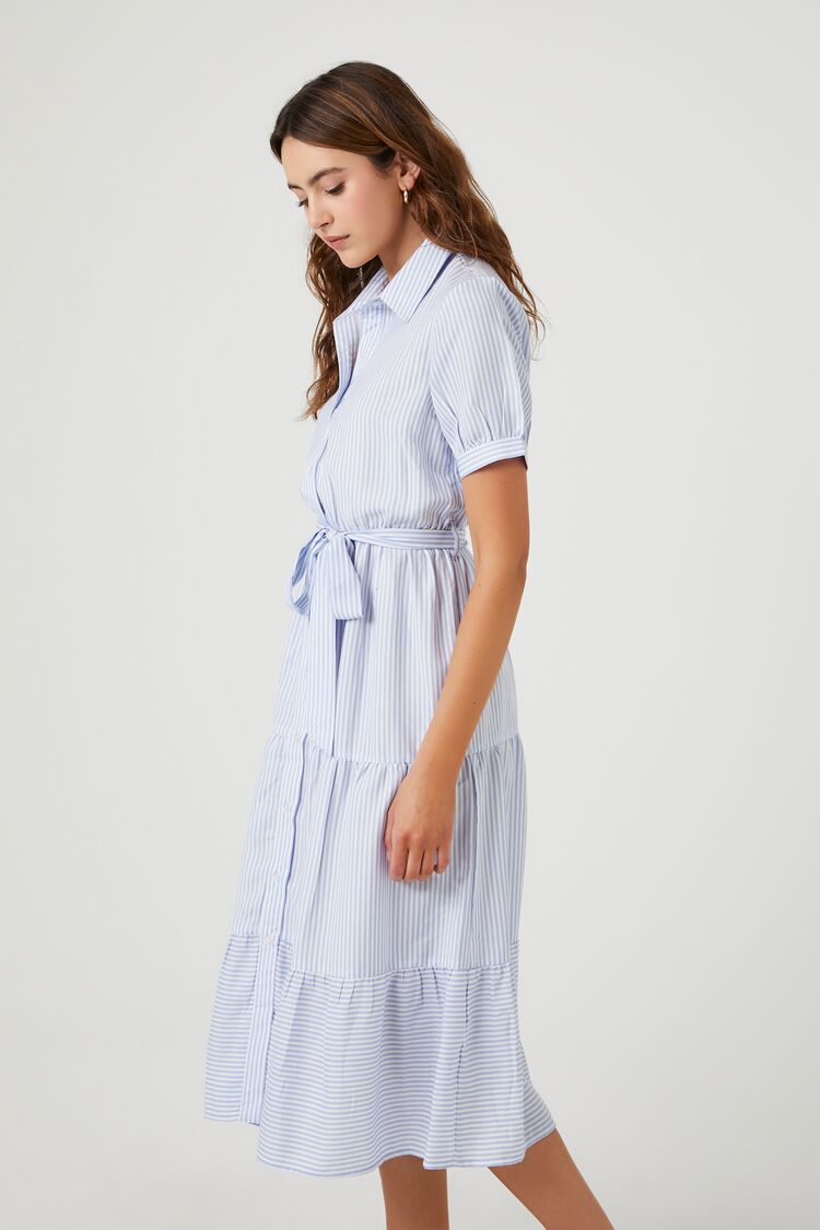 Striped Midi Shirt Dress