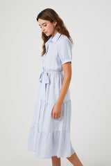 Striped Midi Shirt Dress