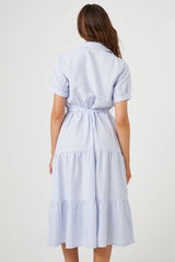 Striped Midi Shirt Dress
