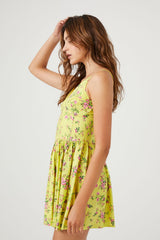 Floral Print Corset Mini Dress