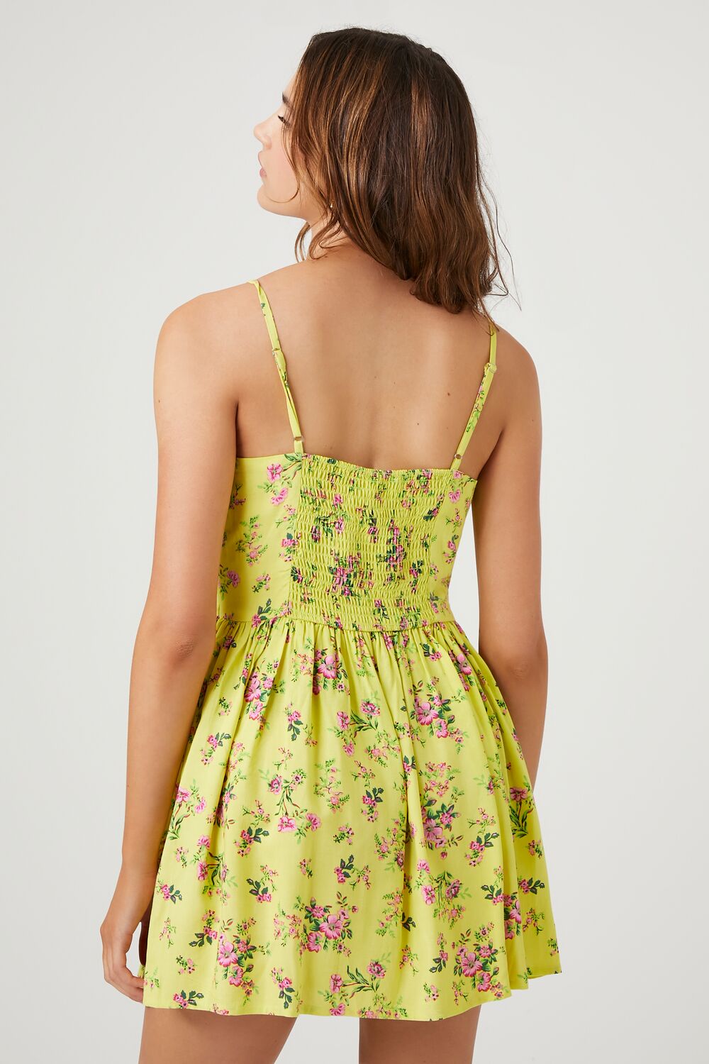Floral Print Corset Mini Dress