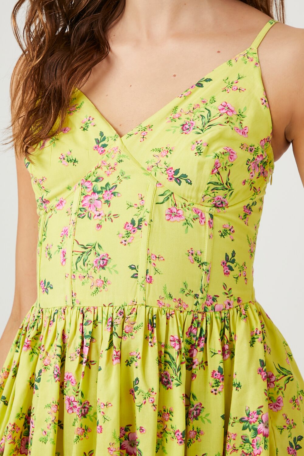 Floral Print Corset Mini Dress