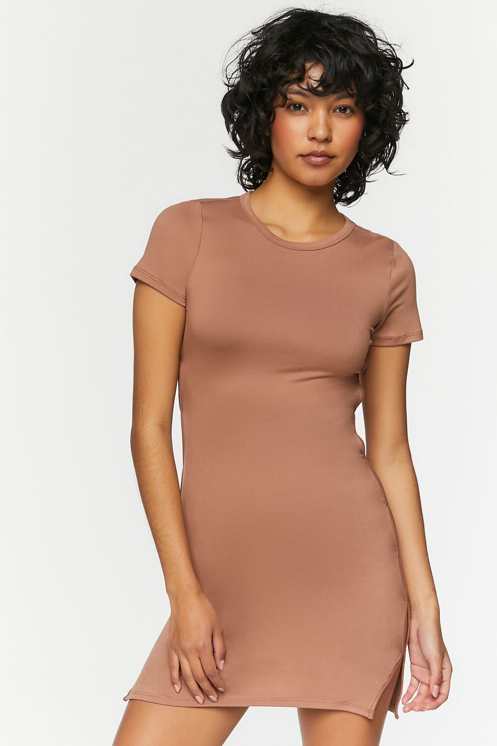Short-Sleeve Cutout Mini Dress