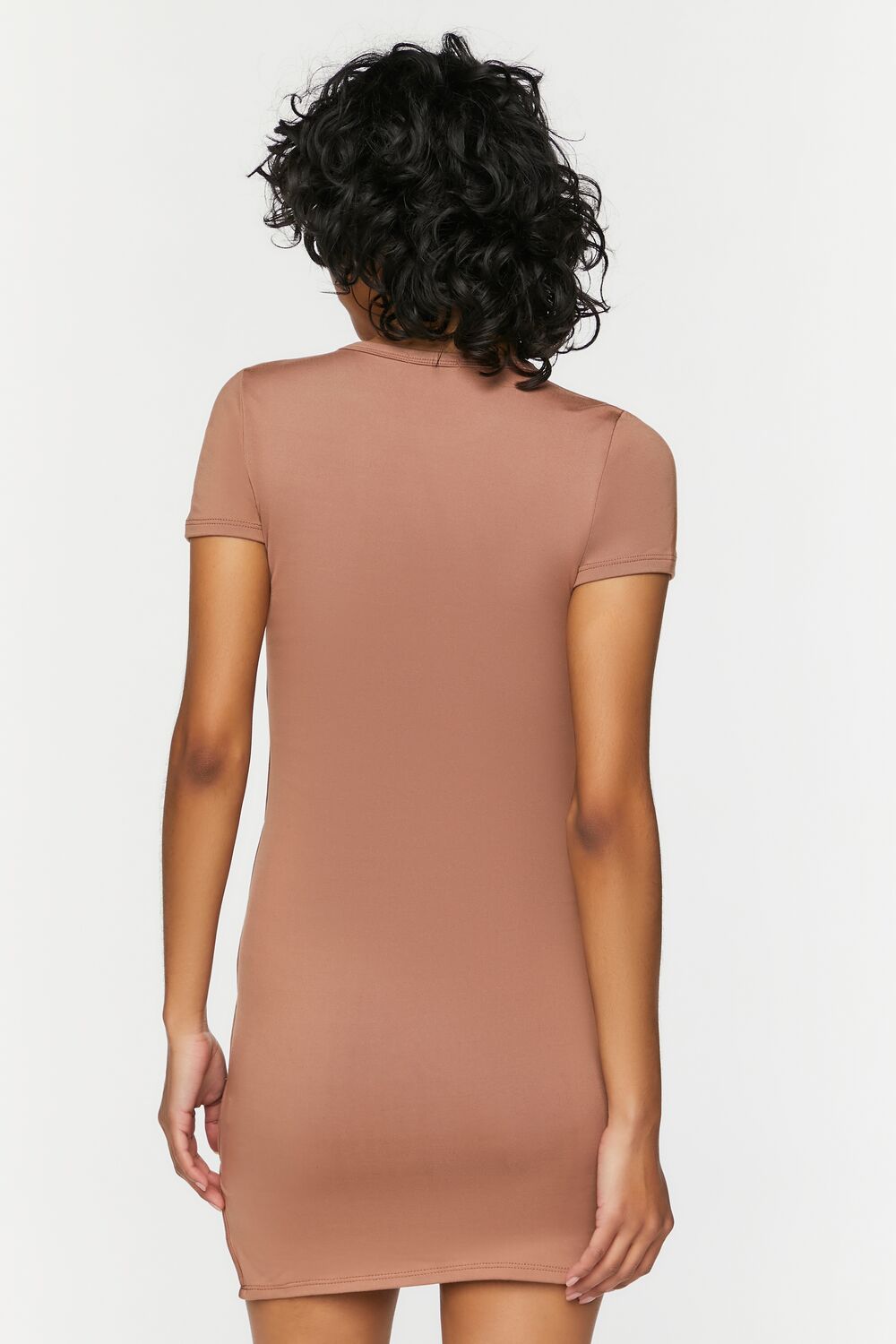 Short-Sleeve Cutout Mini Dress
