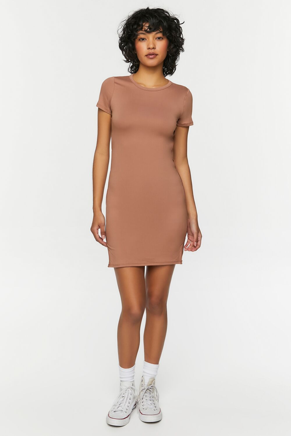 Short-Sleeve Cutout Mini Dress