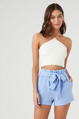 High-Rise Paperbag Shorts