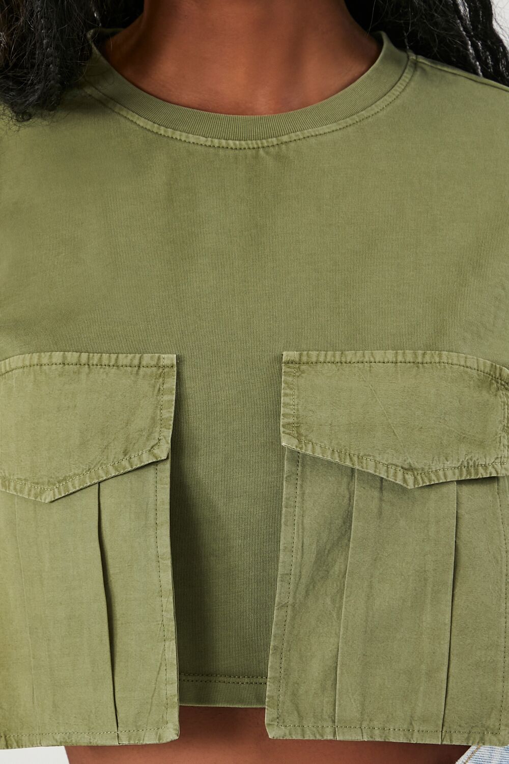Cargo Pocket Cropped Tee