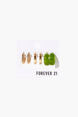 Dual-Twist Hoop Earring Set