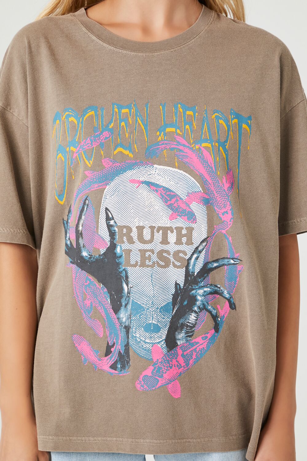 Broken Heart Oversized Graphic Tee
