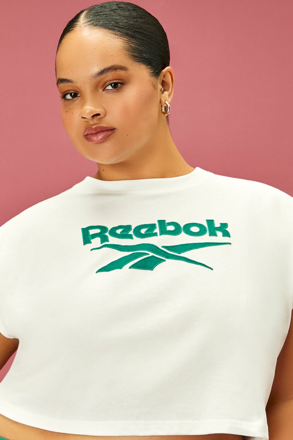 Plus Size Reebok Graphic Crop Top