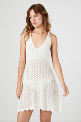 Crochet Y-Back Mini Dress