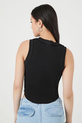 Cropped Curved-Hem Tank Top
