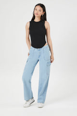 Cropped Curved-Hem Tank Top