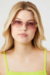 Rimless Rectangular Sunglasses