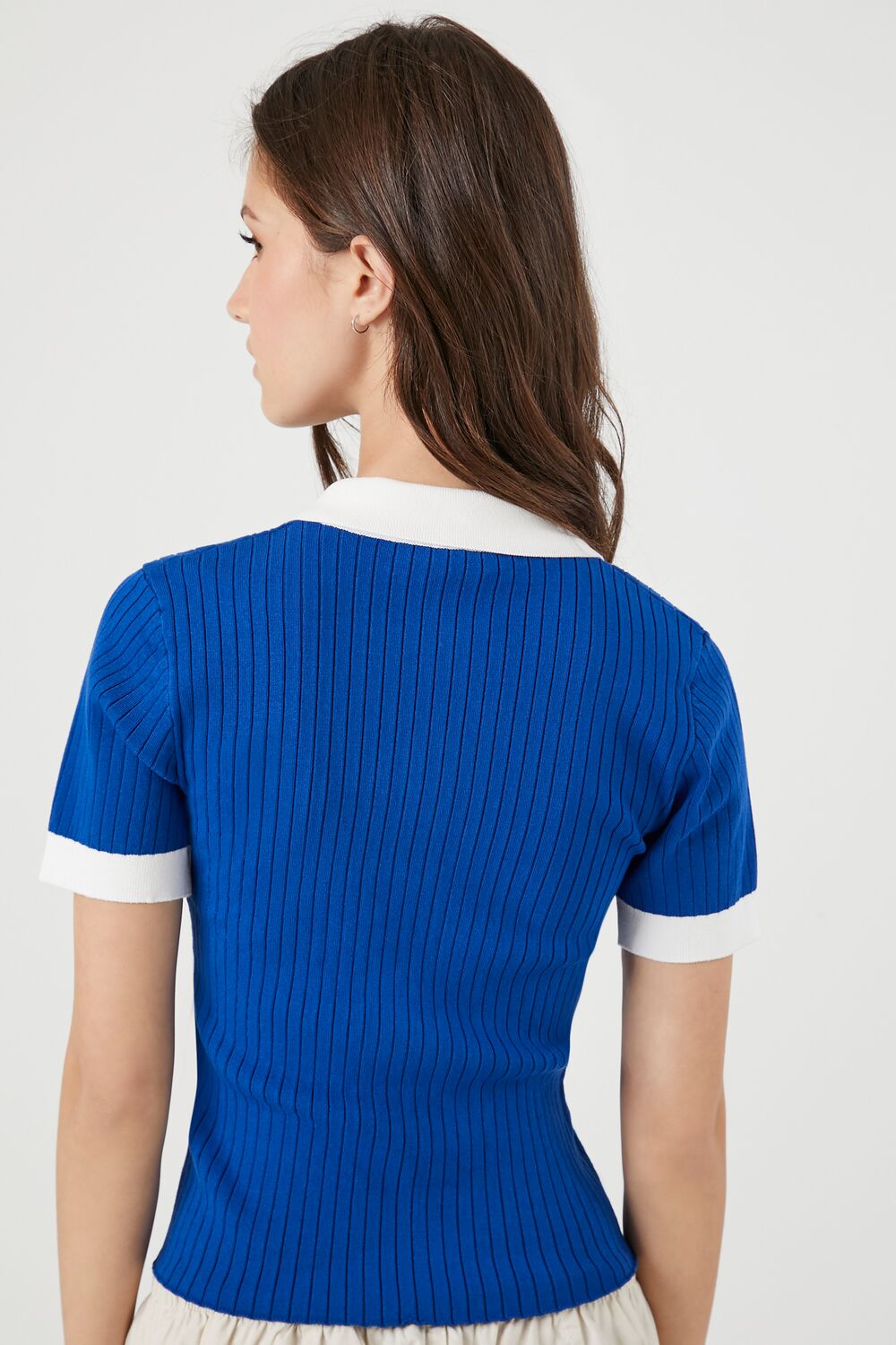 Sweater-Knit Polo Shirt