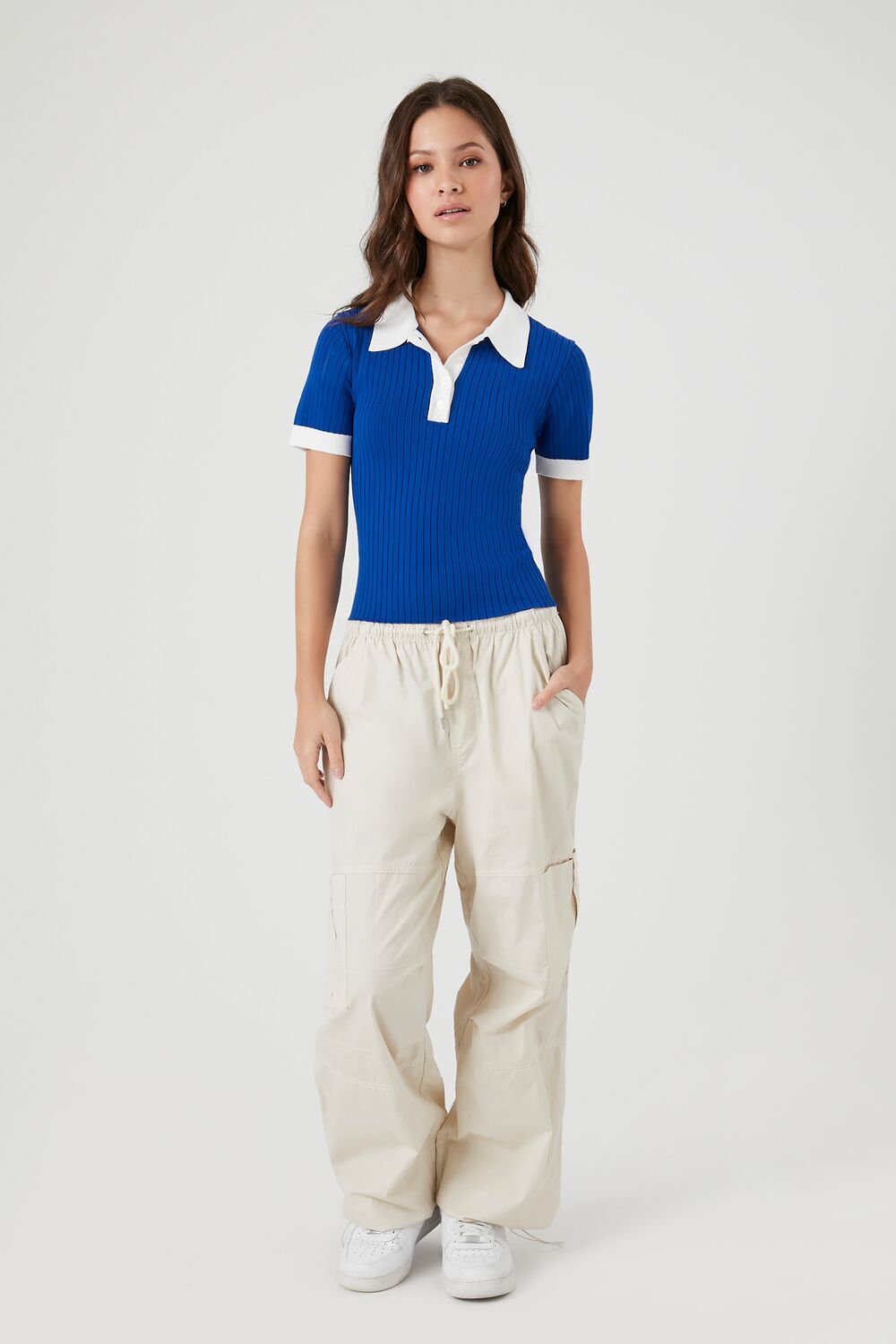 Sweater-Knit Polo Shirt