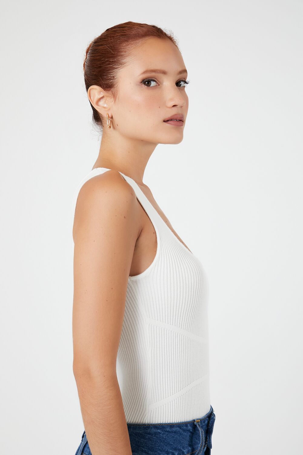 Sweater-Knit Tank Bodysuit