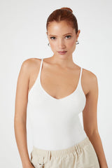 Sweater-Knit V-Neck Cami Bodysuit