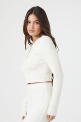 Sweater-Knit Cutout Crop Top