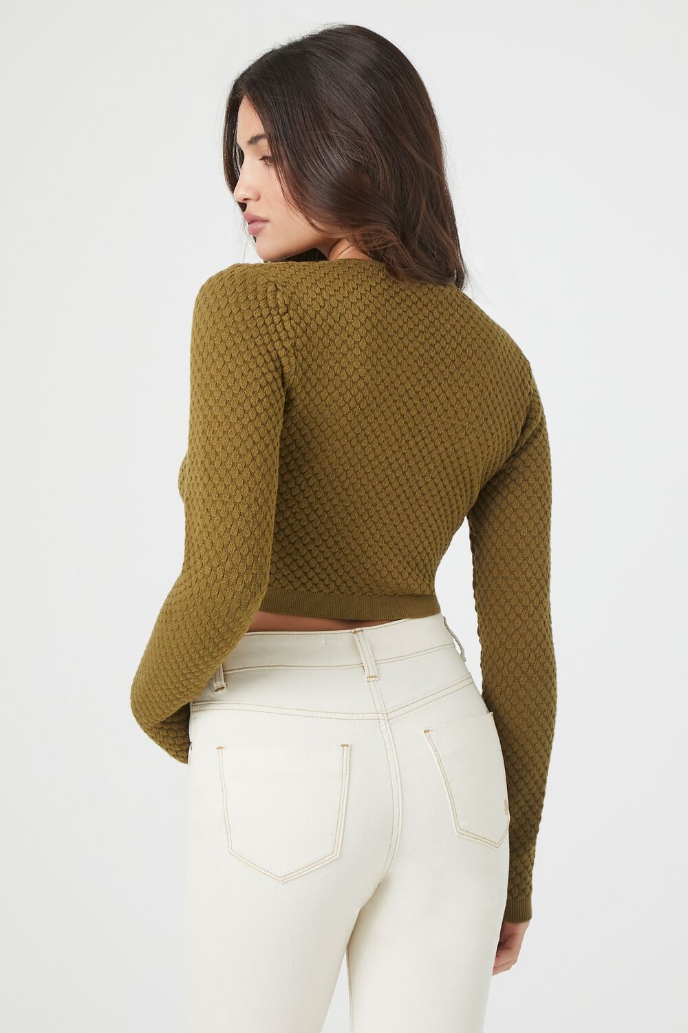 Sweater-Knit Cutout Crop Top