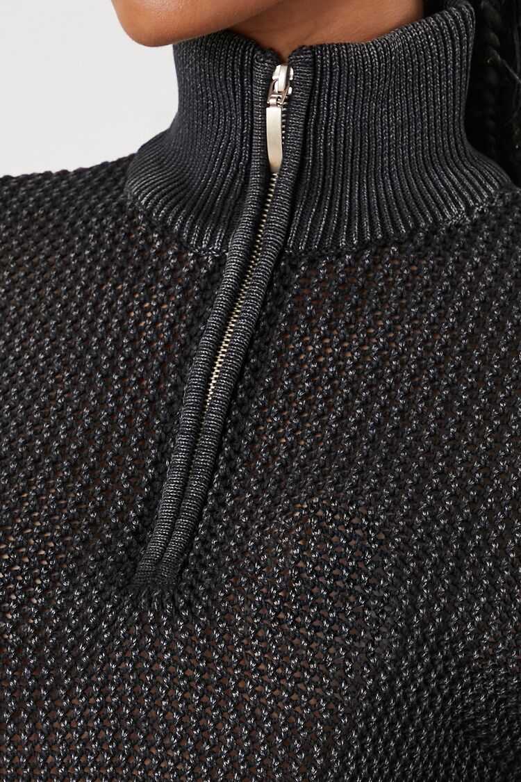 Sweater-Knit Half-Zip Pullover