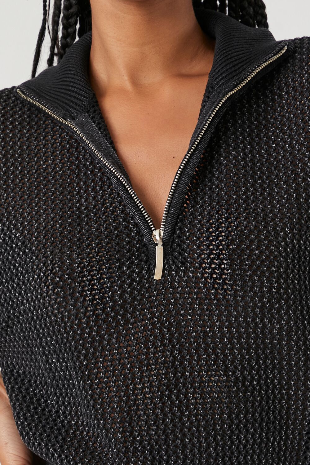Sweater-Knit Half-Zip Pullover