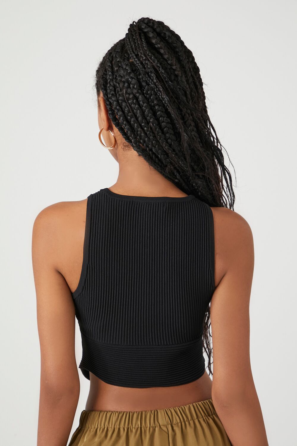 Sweater-Knit Cropped Tank Top