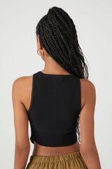 Sweater-Knit Cropped Tank Top