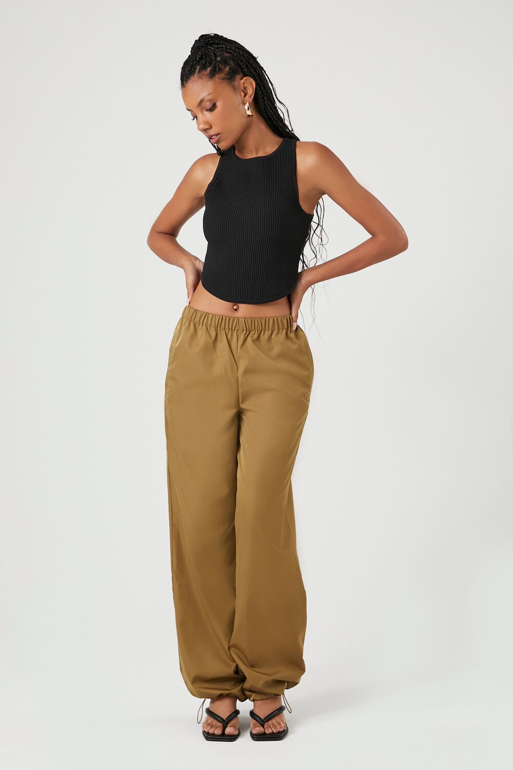 Sweater-Knit Cropped Tank Top