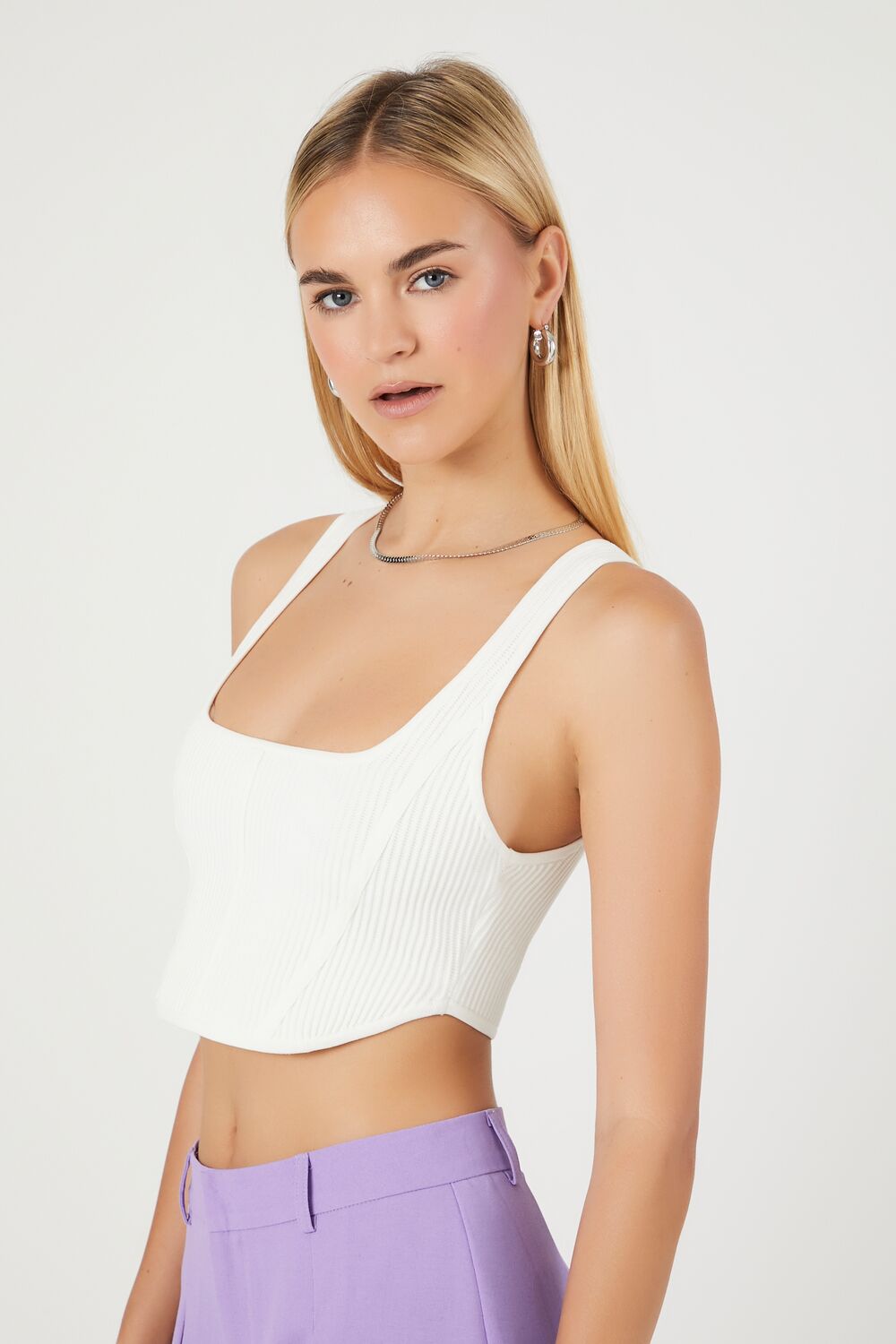 Sweater-Knit Crop Top