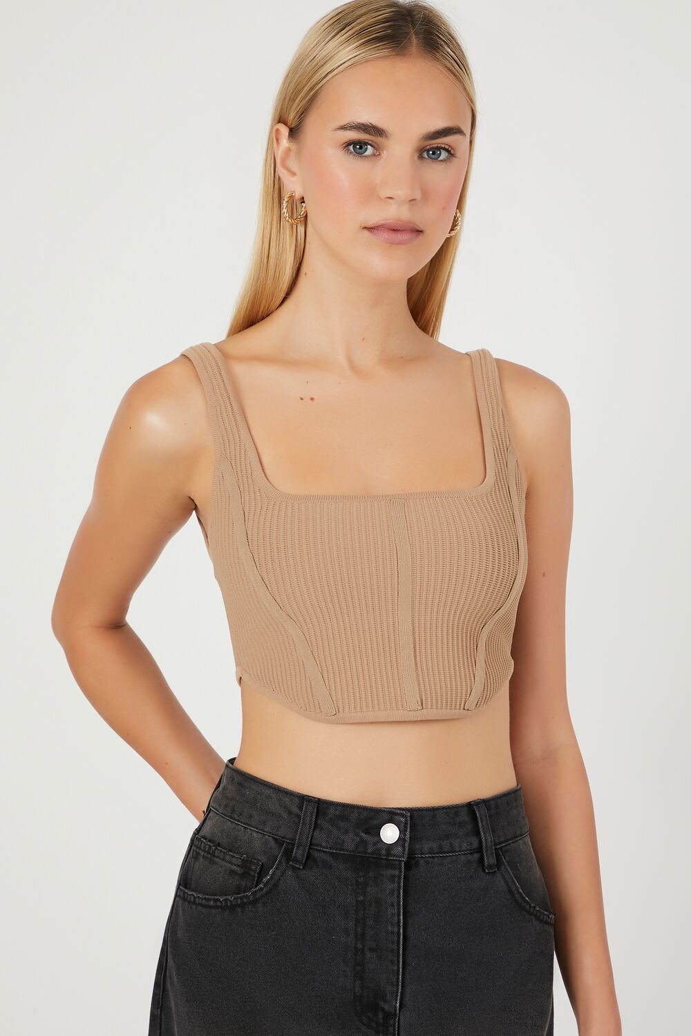 Sweater-Knit Crop Top