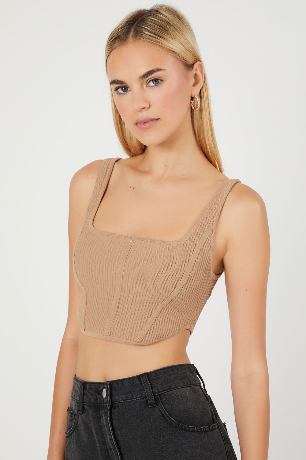 Sweater-Knit Crop Top