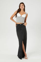 Sweater-Knit Combo Tank Top