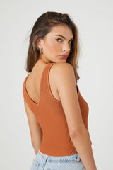 Compact Ribbed Knit Tank Top