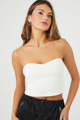Compact Ribbed Knit Tube Top
