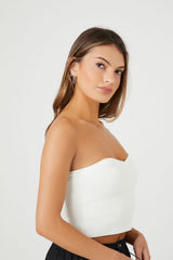 Compact Ribbed Knit Tube Top