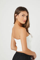 Compact Ribbed Knit Tube Top