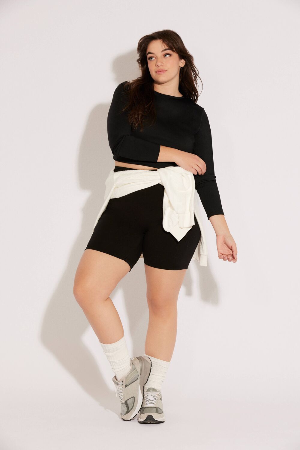 Plus Size Cotton Biker Shorts