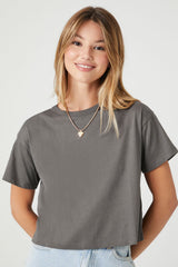 Crew Neck Cropped Tee
