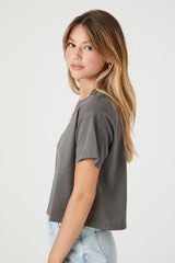 Crew Neck Cropped Tee